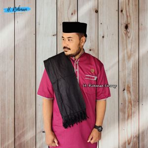 Sorban ar Rida Solo Motif Trompah Kwalitas Super Bahan Adem Santung Gloyoran Surban Habib Serban Santri