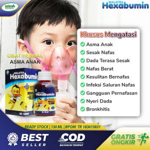 Obat Asma Anak Sesak Nafas Nyeri Dada Terasa Sesek Sulit Bernafas ISPA Pneumonia HEXABUMIN Madu Asli
