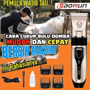 PROMO TERBARU BaoRun Alat Cukur Bulu Kambing Domba Elektrik Tanpa Kabel Mesin Cukur Hewan Di Cas