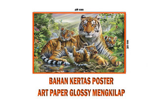 Poster Hiasan dinding Uk 32 x 48 cm Motiv Harimau