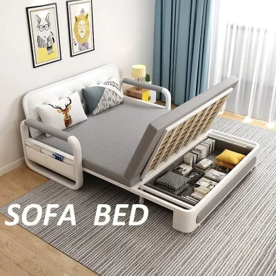 Giường Sofa Đa Năng Giường Thông Minh Ghế Sofa Gấp Gọn Khung Thép Không Gỉ Có Ngăn Chứa Đồ