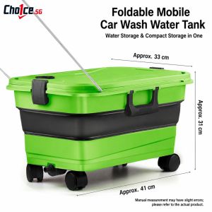 Car Wash Tank 22L Foldable Mobile Water Bucket For Outdoor Cleaning And Car Washing