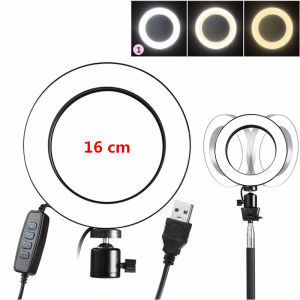 LED Selfie Ring Lighting Photographic Selfie Ring Lamp USB Remote Fill light For YouTube TikTok Video Live Phone Holder & Tripod (No Included Tripod)