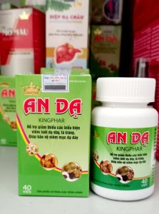 Combo 2 hộp Viên dạ dày AN DẠ Kingphar Chính Hãng - Giảm vim loét dạ dày hành tá tràng đau rát thượng vị ợ hơi giảm đau dạ dày - Hộp 40 viên