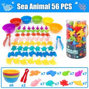 Montessori Learing Toys Rainbow Counting Operation Baby Kids Educational Sorting Toys Math Montessori Toys for Toddler