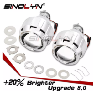 Sinolyn 2.5 inch Mini 8.0 H1 HID Bixenon Projector Headlight Lens High/Low Light For H4 H7 9005 9006 Car Lights Accessories Motorcycle Retrofit