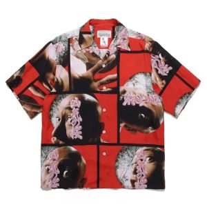 Classics WACKO MARIA Japanese Hawaiian Short Sleeve Shirt Lapel Tees