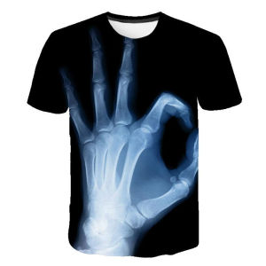 Palm Graffiti Painting T-shirts Mens Clothing 3D Printed Design Round Neck Short Sleeve Tops Breathable Comfortable T-shirt