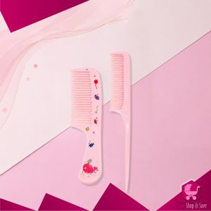 BabyShop-C1021 Sisir Anak Set Isi 2pcs Karakter Kartun Lucu / Sisir Rambut Gagang Plastik 2IN1
