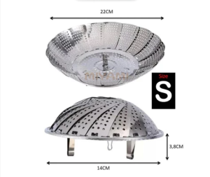Sarang Kukusan Steamer Lipat Serbaguna Bahan Stainless Steel