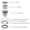 Bầu xả inox chậu rửa chén, rửa bát Inox  và chậu đá kích thước 110mm và 140mm. 