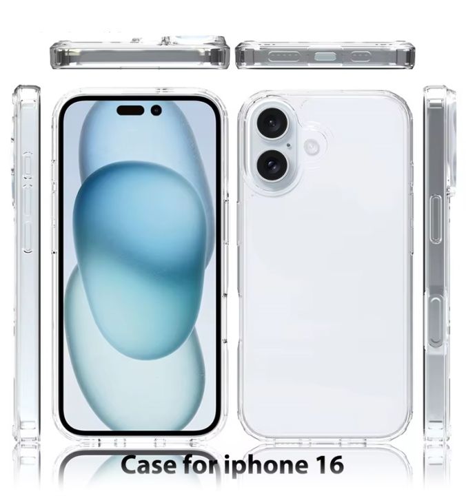 Hard Case Premium Clear Iphone 16 Series IP 16 IP 16 PRO IP