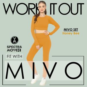 Setelan senam MIVO SET baju senam wanita setelan olahraga tangan panjang legging zumba setelan aerobic celana senam bandung