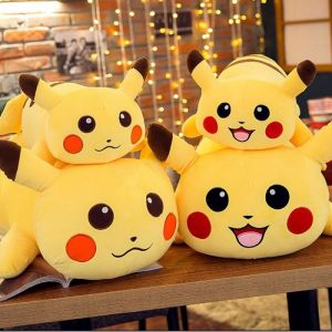 50cm Sleeping Pikachu Doll Plush Toy Pokemon Plush Anak Patung Pikachu Pillow Cartoon TV Doll Best Soft Toys