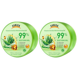 【BUY 1 TAKE 1】 SUNISA 99% Aloe Vera Soothing Gel Aloe Vera & Vitamin E Moisturizer Soothing Original Aloe Vera Gel For Face And Body Kiki Beauty & Care Water Base Brigtening Hydrating Whitening Anti-Aging All Stypes Of Skin Care