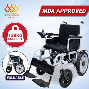 [Same-Day Delivery] Heavy Duty Electric Foldable Power Wheelchair 18 or 22 Inches Kerusi Roda Elektrik OKU