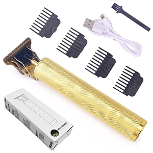 Beauty Rechargeable Hair Clipper Handy Haircut Machine Electric Hair Trimmer Barbershop Cordless 0mm T-shaped Baldheaded Carving Outliner Electric Razor for Hair Low Noise Electric Hair Cutter for Both Adult and Kids Stainless Hand