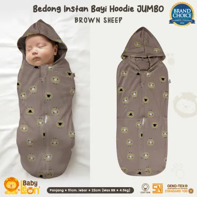 BABYLEON Bedong Bayi 0-3 Bulan Bedong Hoodie Instan BC-105-1 Bedong Bayi Instan Baju Bayi Perlengkapan Bayi Selimut Bayi Selimut Bedong Instan