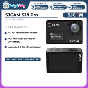 SJCAM SJ8 PRO | 4K 60 FPS Video Capture | 6 Axis Gyro Stabilization | 170 Ultra-Wide FOV with Distortion Correction | 8x Digital Zoom