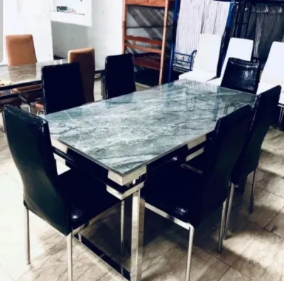 Meja Makan Granit + 6 Kursi