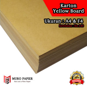 ( PER PAK - ISI 20 ) Karton Yellow Board No. 140 A4 F4 - by Muro Papier