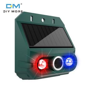 diymore Solar Ultrasonic Mouse Repellent Red and Blue LED Strobe Animal Repellent Outdoor Farm Animal Repellent Bird Repellent