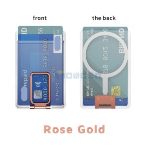 INOVAGEN ขาตั้งโทรศัพท์แบบ Snap On Mag-Safe มีกระเป๋าเงินใส่บัตรที่วางโทรศัพท์ Magsafe โปร่งใสแบบพกพาพับได้