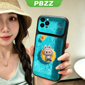 PBZZ Case for iphone 14 pro max iphone 14 plus 14 15 Pro MAX phone casing anxiety Softcase Silicone shockproof Cover new design aesthetic cute silvery Cartoon swimming for boys KNYC3