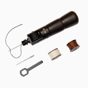btnx Hand sewing tool for thick leather leather sewing machine with three-color threaded spool ebony wood handle leather sewing awl R3K9L