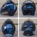 HELM INK DOUBLE VISOR  MERK BMT  EMBOSS SNI PAKING KARDUS  free buble cepat BISA COD. 
