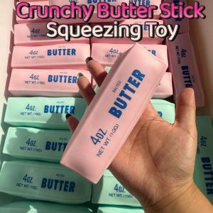 BINGY Sound Effects Butter Stick Squeezed Toy 14cm Crunchy Crackling Butter Bar Novelty Funny Sensory Stress Stick Office Desk Toy