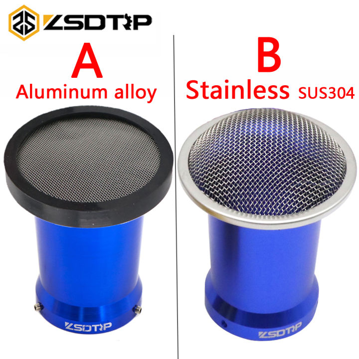 thumbnail image 2 of 55mm Motorcycle Carburetor Air Filter – Velocity Stack With Mesh Net, Polished Aluminum 2 of 4