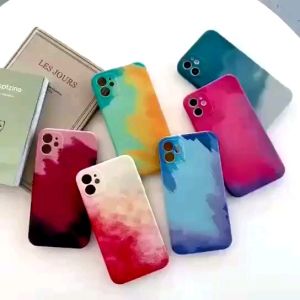 0462 VVV CASE tye dye Vivo Y17 Y12 Y15 Y12i Y30 Y30i Y50 V15 V20 V19 Watercolor Square Liquid Silicone gambar abstrak Case softcase silikon pastel doff pelindung kamera