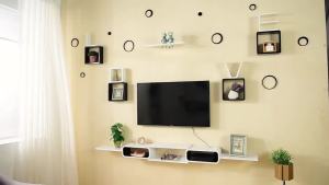 Solid Wood Tv Console Tv Table TV Feature Wall Rural CombinationSimple Small Apartment Wall Hanging Hanging TV Cabinet With Storage TV Cabinet With Storage