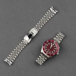 For SeikoSamurai SBDY129 SBDY135 SBDY131 SBDY133 20mm Jubilee Strap Style Solid Link Stainless Steel Watch Band By Rolamy