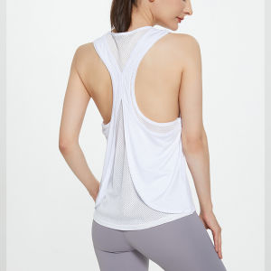 Womens Tank Top Yoga Pilates Sports Singlet Racer Back Candy Color Loose Comfortable Outdoor Running Tops Vest