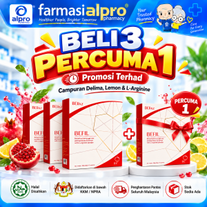 BElixz BEFIL L-Arginine CoQ10 Heart Health Antioxidant Support Watsons Health Supplement Halal Malaysia Circulation Wellness Daily Energy Support