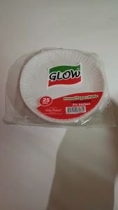 25pcs 7.5 Inches Laminated Paper Plate Grease Resistant Coating Disposable Plate for Parties & Event