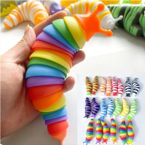 Colorful Slug Snail Seal Kawaii Transform Caterpillar Fidget Toys Adult Kids Decompression Venting Childrens Educational Toys
