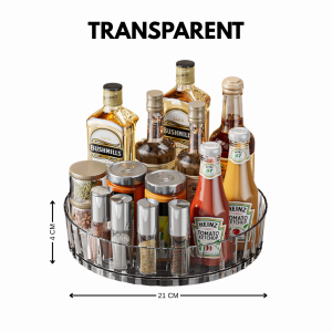 🇸🇬SG Ready Stock🇸🇬 Lazy Susan 360 Rotating Non Slip Seasoning & Condiment Tray Organizer