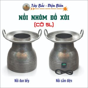 Nồi Đồ Xôi - Hấp Bánh Bao/Đồ Xôi/Hấp Xôi/Hong Xôi/Hấp Thực Phẩm - Đun Bếp&Cắm Điện - Cỡ 5L (Bán Lẻ)