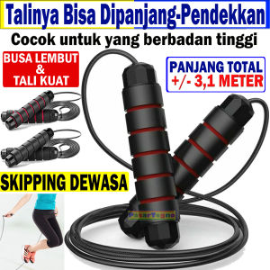 Tali skipping garis jump rope talinya bisa dipanjang-pendekkan bisa diatur talinya ada bearingnya