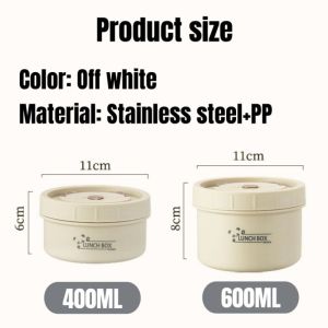 Vacuum Stainless Steel Lunch Box 3-Layer Leakproof Insulated Lunch Box Portable Thermal 午餐盒