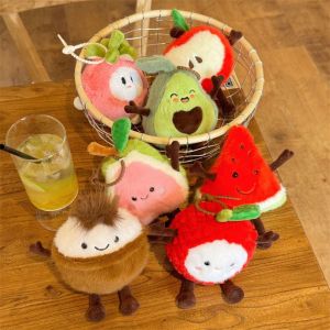 DAN S ห่วงกุญแจ จี้เจลลี่แคท น่ารัก ผัก ของเล่นตุ๊กตา สร้างสรรค์ ตุ๊กตาขนฟู คีย์เชนฟรุ๊ตพลัช แบบยูนิเซ็กซ์