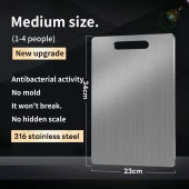 316 stainless steel cutting board double-side Kitchen Chopping Board antibacterial Papan Potong 抗菌砧板