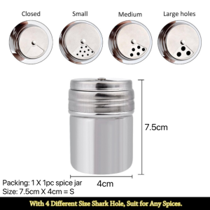 Stainless steel seasoning container food storage for seasonings and spices container seasoning bottle seasoning jar with lid cover spices holder sices jars salt dispenser sauce container kitchen utensils set toothpick dispenser toothpick holderBINLU