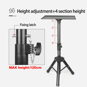 Portable Projector Stand With Bracket Tray Adjustable Mini Projector for Laptop Foldable 360 Degree Rotating Stand Tripod Bracket Stand Table Platform