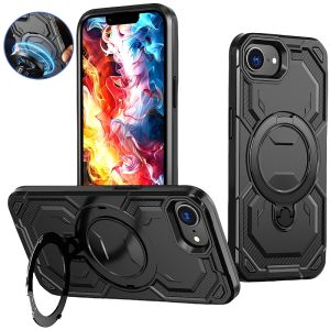 Armor Funda For iPhone 16e Case Shockproof Protection Phone Cover for iPhone 16 e iPhone16e 2025 Car Magnetic Ring Stand Coque