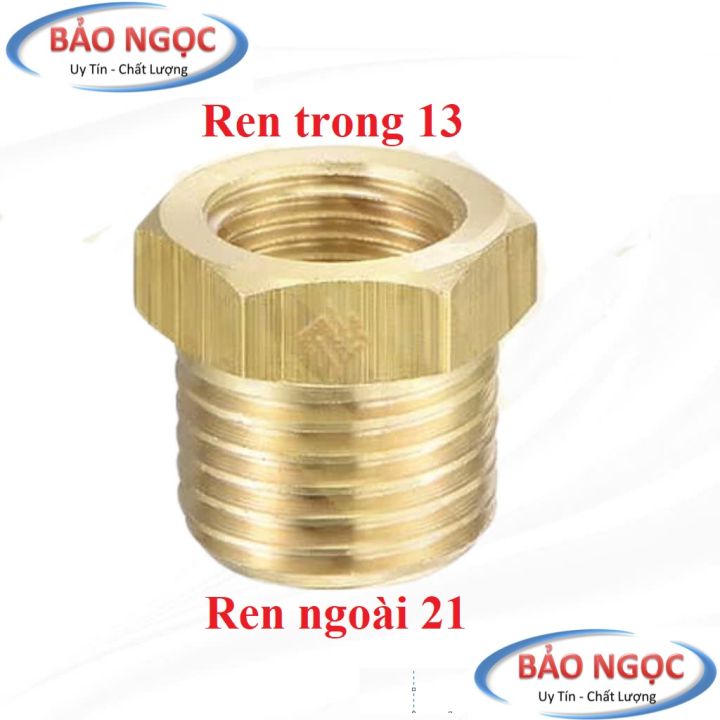 Cà rá nối ren ngoài 21 ren trong 13 thau Đầu Nối Ren Trong đồng thông ...