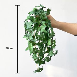 HUNIU Thực tế Cây cỏ đồng xu nhân tạo Mềm Thủ công Lá thường xuân giả Lá rùa xanh nhân tạo Treo tường Bó hoa nhỏ Trang trí nhà cửa